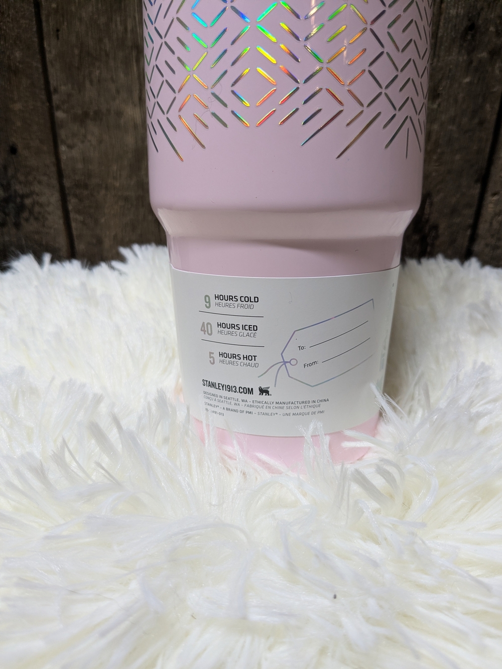Stanley Pink Travel Mug with Handle 30oz - Picture 4 of 10